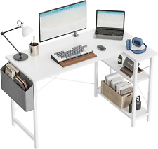 47 Inch L Shaped Computer Desk With Storage Shelves Home Office Corner Desk Stu