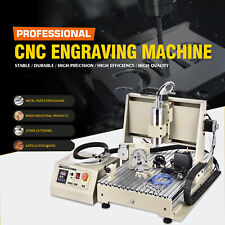 Usb 4 Axis Cnc 6040 Router Engraver 3d Drill Engraving Milling Machine Vfd 1.5kw