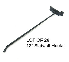Retail Slatwall Grid Panels Hook 12 Long Black Hooks Pack Of 28 Used Great