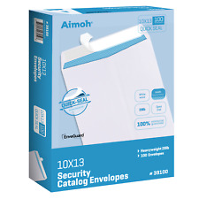 10x13 White Catalog Envelopes - Self-seal - Security Tinted - 28lb 39100