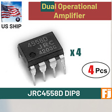 4 Pieces Jrc4558d 4558 Dual Operational Amplifier Dip-8 Fast Us Ship