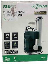 Zoeller 1099 34hp 80gpm Fully Submersible Sump Pump- Cast Iron Dual Switch