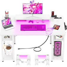 Official Computer Desk Rgb Gaming Desk Power Outlet Office For Gaming Room Us