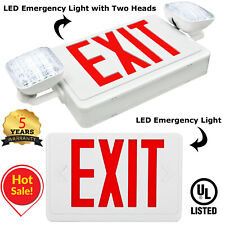 Led Light Exit Sign Exit Combo With Battery Backupac120-277vus Ship