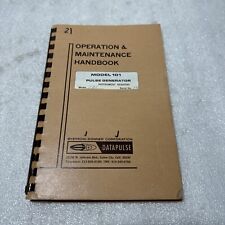 Systron Donner Datapulse Model 101 Pulse Generator Operation Handbook 37000-424