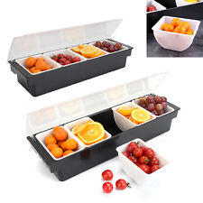 Ice Cooled Condiment Serving Container Chilled Garnish Tray Bar Caddy For Home