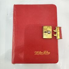 Authentic Vtg Red Leather Agenda Organizer Day Planner Nos 1933 Gift Retro Paper