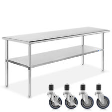 Stainless Steel Commercial Kitchen Work Food Prep Table W 4 Casters 30 X 60