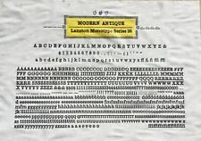New Letterpress Type - 12 Point Modern Antique