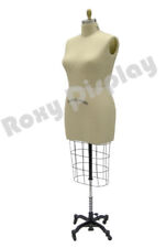 Female Professional Pro Half Body Dress Form Mannequin Size 22 Whip