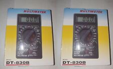 2pcs Digital Multimeter Dt-830 Dcac Ampmeter Voltmeter Ohmmeter Ohm Transistor