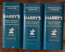 Harrys Extra-strength Antiperspirant Deodorant 3pk Stone 2.5oz 