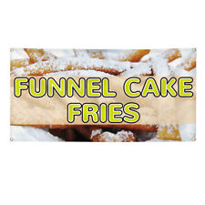 Vinyl Banner Multiple Sizes Funnel Cake Fries Restaurant Cafe Bar Bakery Outdoor