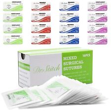 Mix Training Stitch Sutures Pack Of 16 Sterile Practice Suturing First Aid