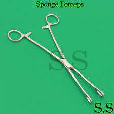 Surgical Veterinary Foerster Sponge Straight Forceps 8 Serrated Jaws Tools