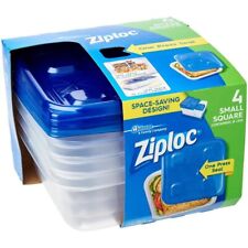 Ziploc 1.5 Pt. Small Square Food Container With Lids 12 Wo Box Equals 3 Packs
