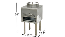 18 W Commercial Free Standing One Hole Chinese Wok Range Natural Gas 95000 Btu