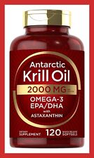 Antarctic Krill Oil 2000 Mg 120 Softgels Omega-3 Epa Dha With Astaxanthin