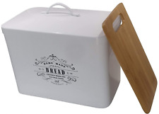 Premiumpresents Metal Bread Box Cutting Board. Storage Bin Kitchen Decor. Kitc