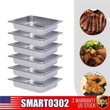 6-pack Hotel Pans Commercial Steam Table Pan Stainless Steel Food Pan 12 Size