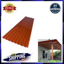 26 In. X 6 Ft. Corrugated Polycarbonate Roof Panel In Red Brick