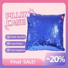 10pcs Blue 3d Sublimation Blank Reversible Mermaid Pillow Case Sequin Glitter