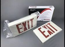 Exitronix Led Exit Sign W Battery Backup Vex-u-bp-wb-wh Brand New