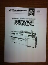 Winona Van Norman 562 Surface Grinder Service Manual