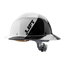 Lift Saftey Dax Full Brim Hard Hat Glosse Black White New Blemished