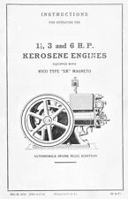 Ihc Operation 1.5 3 6 H.p. Kerosene Engines Wico Type Ek Magneto Owners Manual