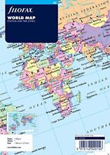 Filofax 341904 Personal Organizer Refill A5 World Map Insert 341904