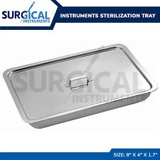 Instruments Tray With Lid Surgical Medical Dental 8 X 4 X 1.7 German Grade