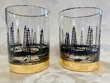 Set Of 2 Culver Oil Rig Double Old-fashioneds. Nice