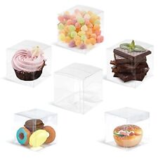 45pcs Clear Favor Boxes 3 X 3 X 3 Inches Plastic Gift 3x3x3 Inch Pack Of 45