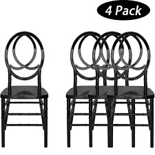 Set Of 4 Stackable Elegant Party Event Wedding Chairs Black Pp Chiavari Chairs