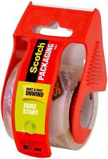 Scotch Sure Start Shipping Packaging Tape Wdispenser-1.88x800 Clear - 3 Pack
