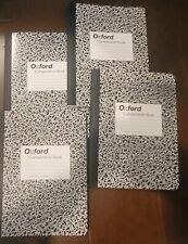 4 Pack - Oxford Composition Notebooks Wide Ruled Paper 9-34 X 7-12 Black