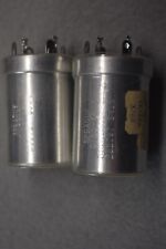 Sprague Nos 100 Uf 100 Vdc Twist Lock Electrolytic Can Capacitor Tested Pair