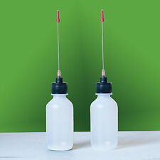 2-2 Oz Bottles With Stainless Needle Tip For Oiling Air Tools Accessories