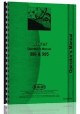 Oliver 990 995 Tractor Operators Owners Manual