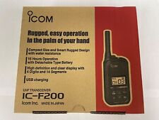 Icom Ic-f200 Portable Two Way Radio Uhf 450-470 Mhz 16 Channels 2w Ip54 Rugged