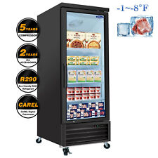 Commercial Reach-in Display Freezer 19.2 Cu.ft Glass Door W Heating Function