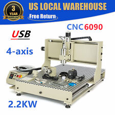 2.2kw Usb Cnc 6090 4 Axis Cnc Router Small Wood Metal Engraving Milling Machine