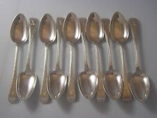 R Gray George Iii Set 10 Edinburgh 1814 Silver Dessert Spoons 400 Grams Sequamur