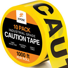 Yellow Caution Tape-1000 Ft X 3 -barricade Tape Crime Scene Barrier 10pk