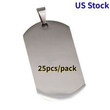 25pcs Army Stainless Steel Military Blank Dog Tags Wholesale High Quality