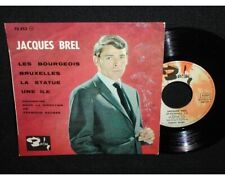 Jacques Brel Vinyl 45 Ep Les Bourgeoisfrance Wpicture Slv. Barclay 70 453viny