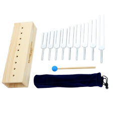 9pcs Solfeggio Tuning Fork With Wooden Voice Box For Dna Repair Sound Healing