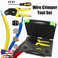 5 In 1 New Cable Wire Crimper Pliers Ratcheting Terminal Crimping Tool Kit Set