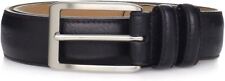 Dockers Mens 1.25 In 32mm Wide Feather Edge Leather Dress Belt Black